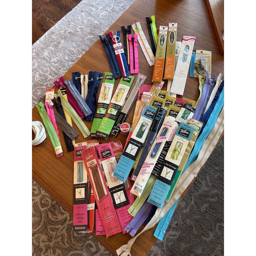 Lot of vintage zippers Over 50 total